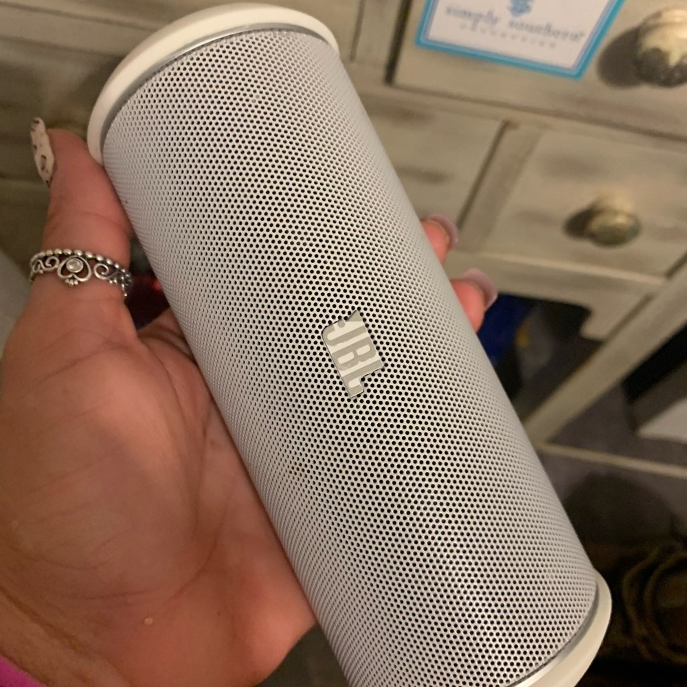 JBL White Portable Bluetooth Speaker